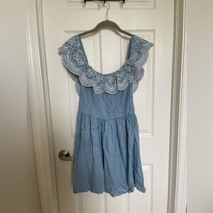 Lovers + friends blue denim dress